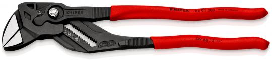 Pliers Wrench Pliers and a wrench in a single tool with non-slip plastic coating black atramentized 300 mm 