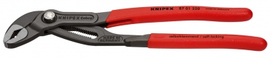 Cobra® Hightech-Wasserpumpenzange mit rutschhemmendem Kunststoff überzogen grau atramentiert 250 mm KNIPEX8701250