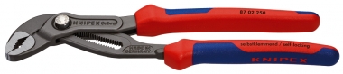 Cobra® Hightech Water Pump Pliers with slim multi-component grips grey atramentized 
