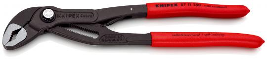 Cobra®...matic Water Pump Pliers with non-slip plastic coating grey atramentized 250 mm 