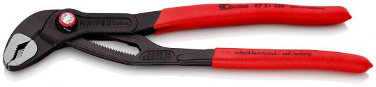 Cobra® QuickSet Hightech Water Pump Pliers with non-slip plastic coating grey atramentized 250 mm 