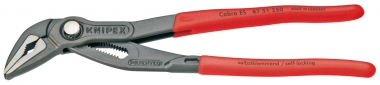 Cobra® ES Water Pump Pliers extra-slim with non-slip plastic coating grey atramentized 250 mm 