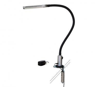 LED work lamp with flexible shaft, magnetic base, table holder, 850 mm 
