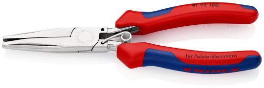 Upholstery Pliers with multi-component grips mirror polished 185 mm 