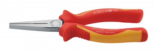 VDE Flat Nose Plier with Handle Insulation Code
