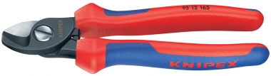 Kabelschere mit Mehrkomponenten-Hüllen brüniert 165 mm KNIPEX9512165