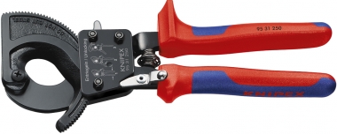 Cable Cutter (ratchet action) with multi-component grips black lacquered 250 mm 
