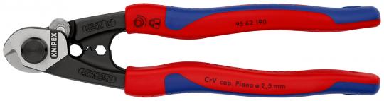 Wire Rope Cutter forged with multi-component grips 190 mm 