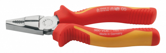  VDE Combination Plier with Handle Insulation, ELORA-960-165 