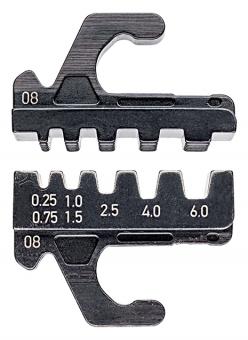 Crimping dies for insulated and non-insulated wire ferrules 