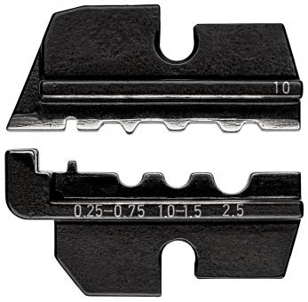 Crimping dies for non-insulated tubular cable lugs and crimp terminals in accordance with DIN 46237 and non-insulated butt and crimp connectors in accordance with DIN 46341 
