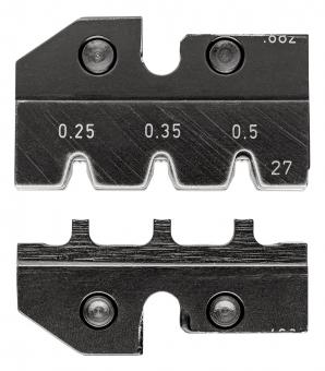 Crimping dies for MQS connectors without single wire seal 