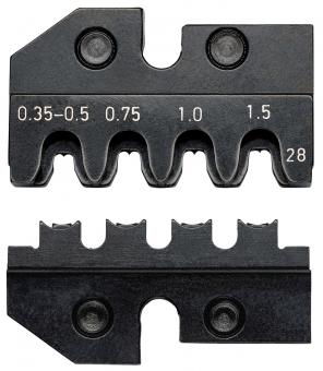 Crimping dies For connectors of the AMP Superseal 1.5 series from Tyco Electronics 