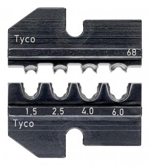Crimping dies for turned solar cable connectors (Tyco) 