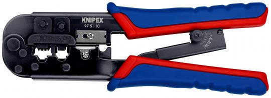 Crimping Pliers for Western plugs with multi-component grips burnished 190 mm 