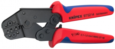 Crimping Pliers short design with multi-component grips burnished 195 mm 