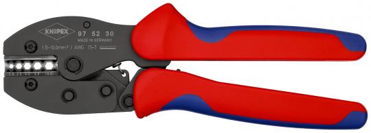 PreciForce® Crimpzange mit Mehrkomponenten-Hüllen brüniert 220 mm 