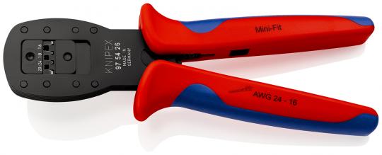 Crimpzange für Miniaturstecker Parallelcrimp Zum Vercrimpen von Steckern der Serie Mini-Fit® von Molex LLC mit Mehrkomponenten-Hüllen brüniert 190 mm 