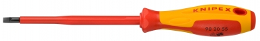 Screwdrivers for slotted screws insulating multi-component handle, VDE-tested burnished 202 mm 