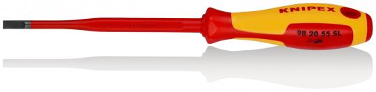 Schraubendreher (Slim) für Schlitzschrauben isolierender Mehrkomponenten-Griff, VDE-geprüft brüniert 232 mm 