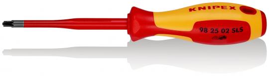 (Slim) PlusMinus screwdriver Pozidriv® insulating multi-component handle, VDE-tested burnished 212 mm 