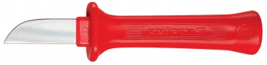 Cuchillo para cable mango aislante en dos componentes, según norma VDE 190 mm 