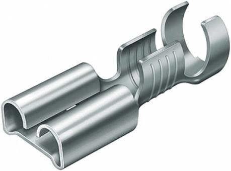 Crimping dies for non-insulated open plug-type connectors 4.8 + 6.3 mm 