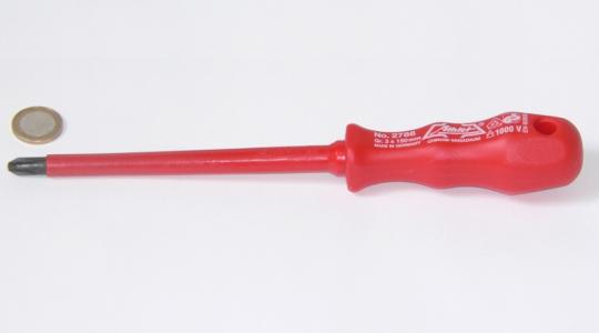 VDE Cross-recess screwdriver, Phillips, PH3x150 