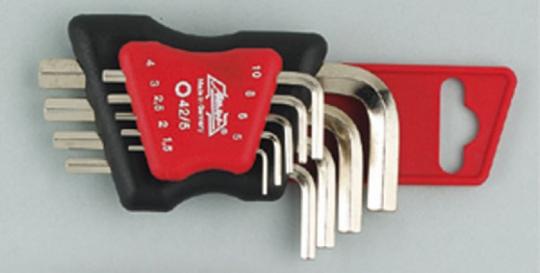 L-key set 9 pcs. in a swivel holder 