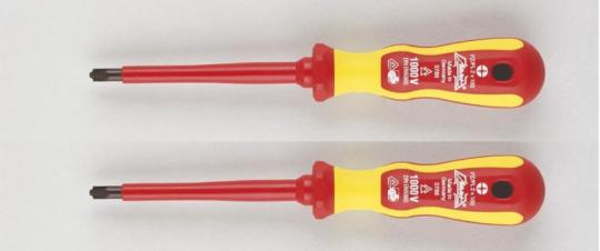 VDE Screwdriver PZ/FL- GR 1+2, 2 pcs 