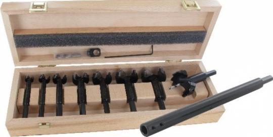 Bormax® 2.0 Prima (Pilot Guided), Ø 9 pcs. Set in wooden case Ø 15, 20, 25, 30, 35, 40, 45, 50 mm incl. extension 250 mm (1639.002) mm 