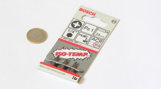 BOSCH Pozidriv-Bit PZ1 25mm, 3Stück 