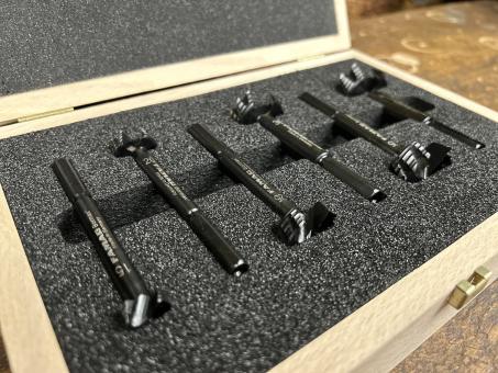 Bormax® WS Dreischneider im Holzkasten, 6-teilig, Ø 15, 20, 25, 30, 35, 40 mm 