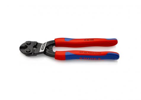 CoBolt® Compact Bolt Cutters with slim multi-component grips, with integrated tether attachment point for a tool tether black atramentized 