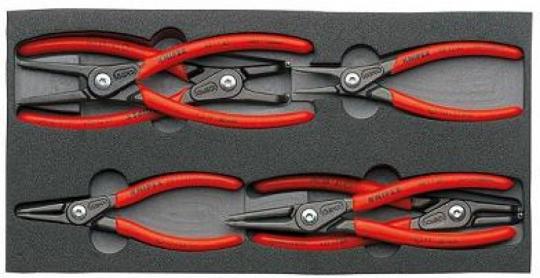 Set of pliers in a foam tray 