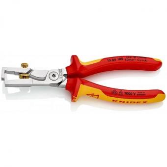 StriX® Insulation strippers with cable shears insulated with multi-component grips, VDE-tested chrome plated 180 mm 