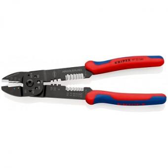 Crimping Pliers with multi-component grips black lacquered 240 mm 