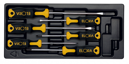 QUATROLIT® 2C-Screwdriver-Set, 6-pcs., ELORA-MS-39 