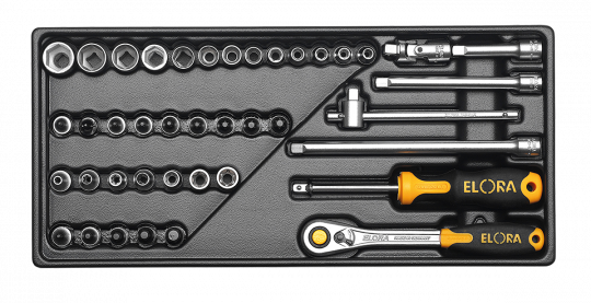 Socket Set 1/4", 41-pcs., ELORA-MS-50 