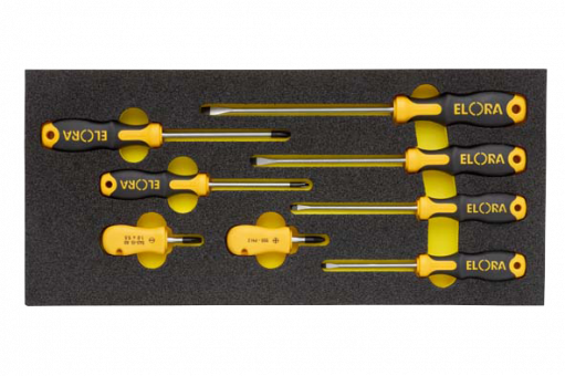 QUATROLIT® 2C-Screwdriver-Set, 8-pcs. ELORA-OMS-11 