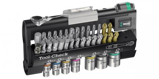 Tool-Check 1 SB, 38-teilig, Ratsche, Bits und Nüsse auf engstem Raum 