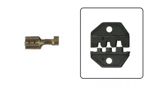 Crimpeinsatz für crimptool TF PLUS - Flachstecker 6,3 und 4,8mm/OB6 