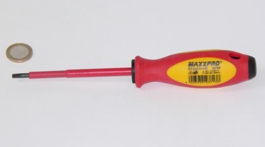 WITTE Maxxpro 53704 VDE-Schlitz-Schraubendreher 0,8 x 4,0 x 100 